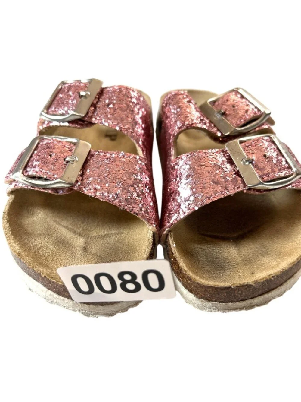 Sip Toddler Girls Sandals Slip-on Pink Sequined Size 7